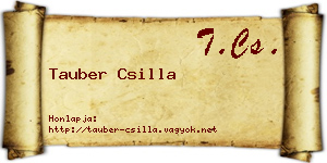 Tauber Csilla névjegykártya